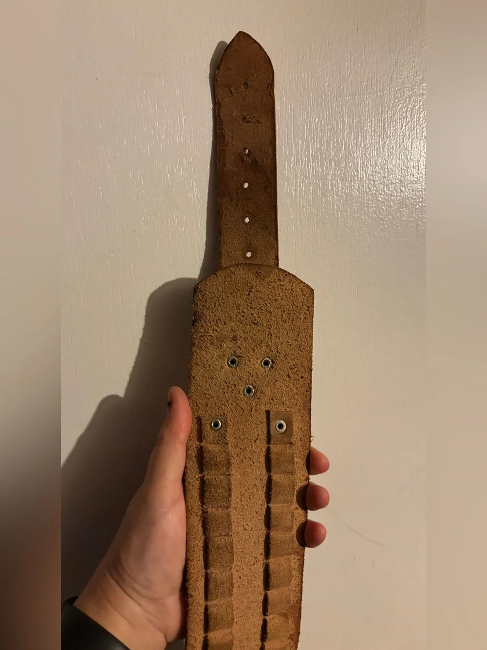 leather cartridge belt, specifically designed with individual loops